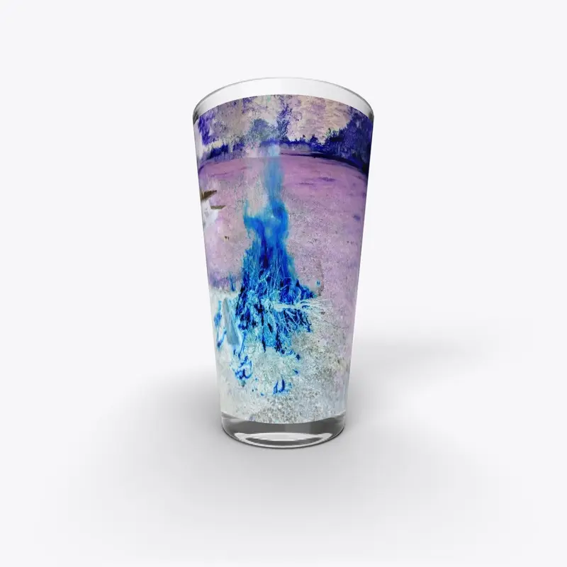 blue flame pint glass